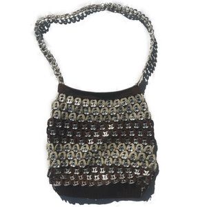 Handmade custom criss cross soda can tabs crochet purse